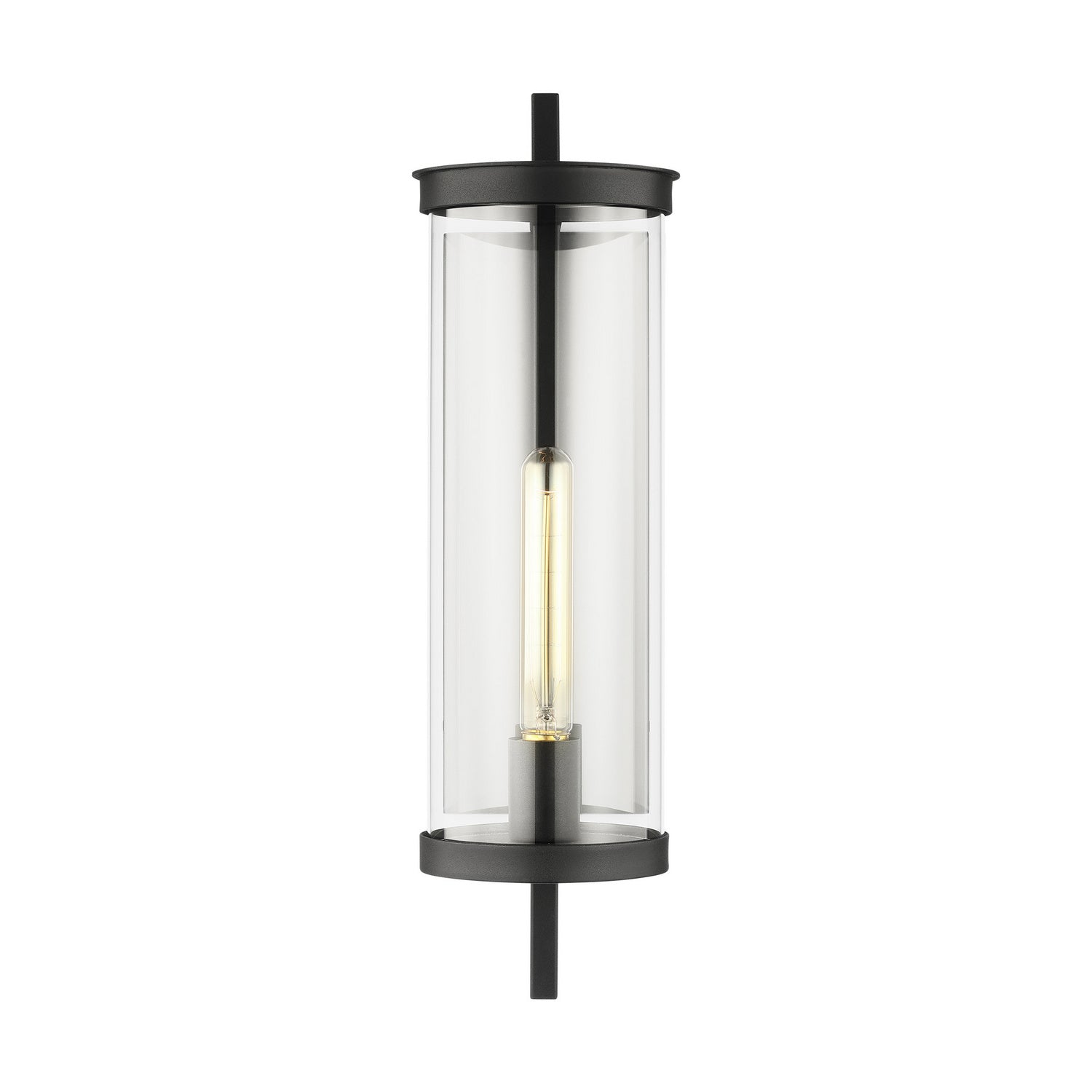 One Light Wall Lantern in Textured Black  from the Eastham collection