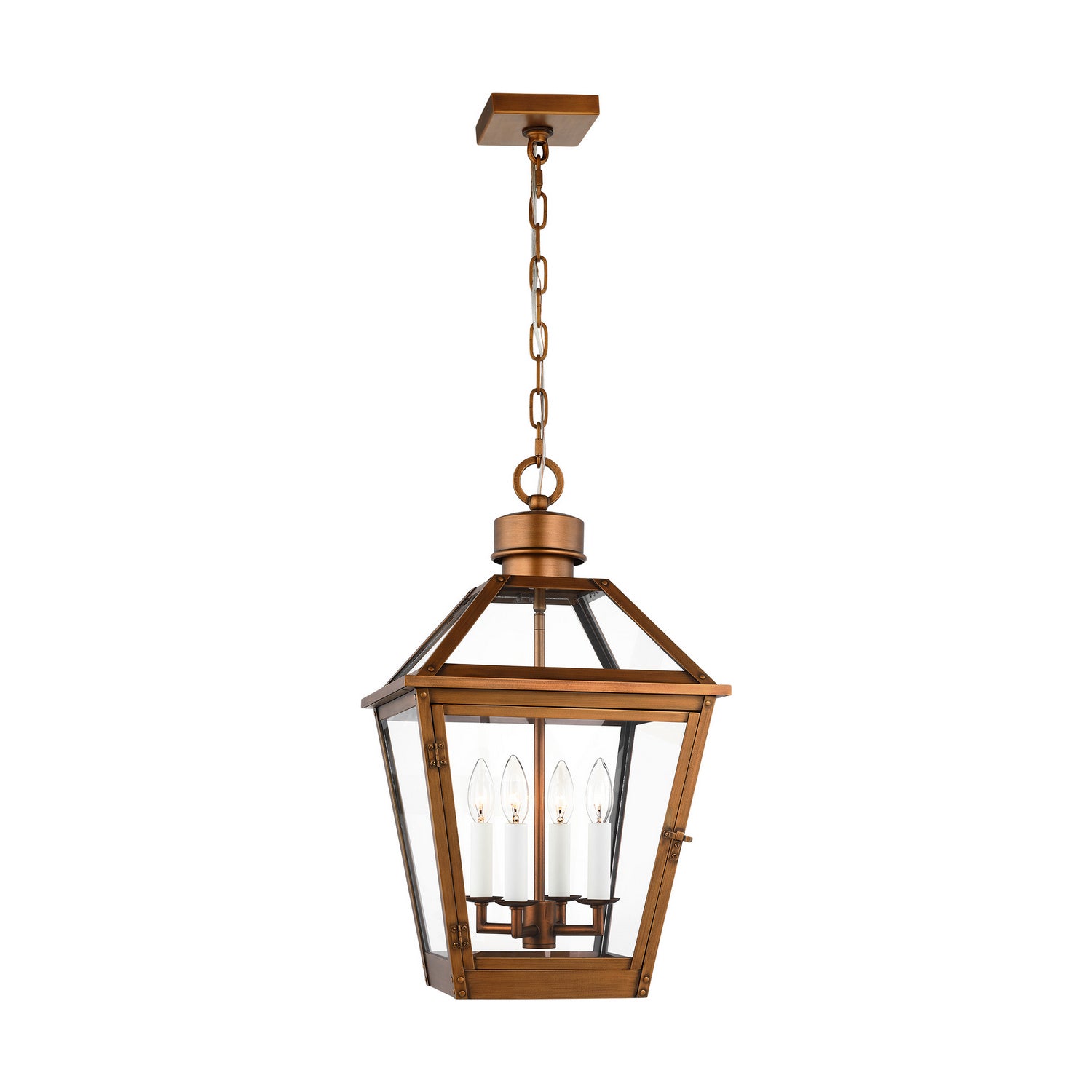 Visual Comfort Studio - CO1424NCP - Four Light Pendant - Hyannis - Natural Copper