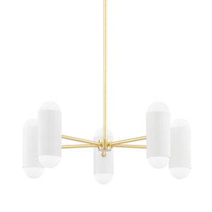 Mitzi - H484810-AGB/SWH - Ten Light Chandelier - Kira - Aged Brass/Soft White Combo