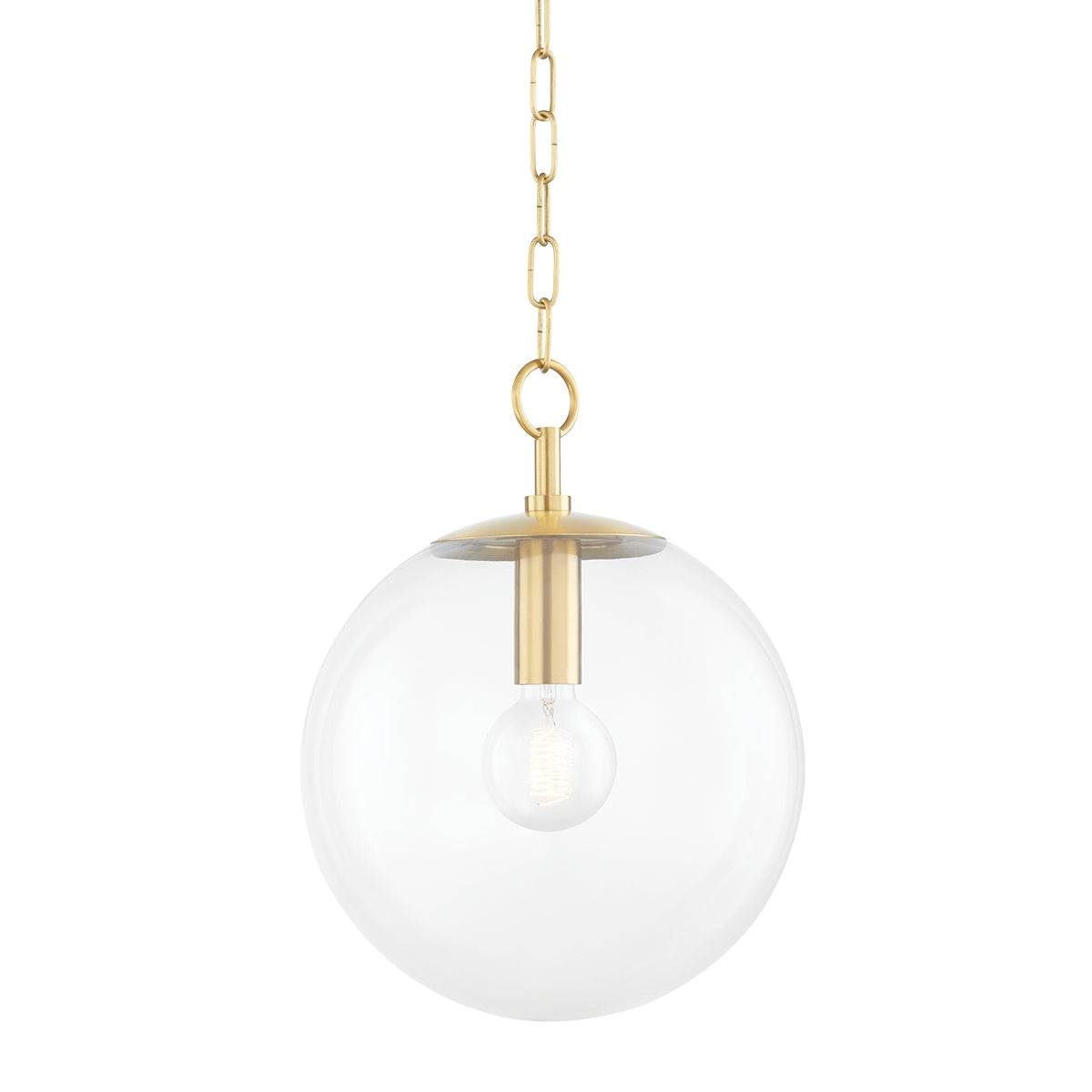 Mitzi - H609701S-AGB - One Light Pendant - Juliana - Aged Brass