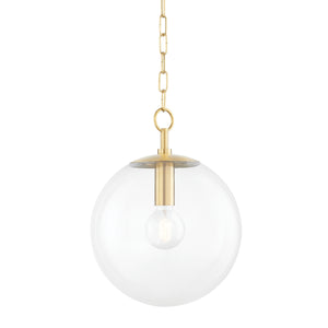 Mitzi - H609701S-AGB - One Light Pendant - Juliana - Aged Brass