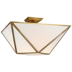 Visual Comfort Signature - JN 4241HAB-WG - LED Semi-Flush Mount - Lorino - Hand-Rubbed Antique Brass