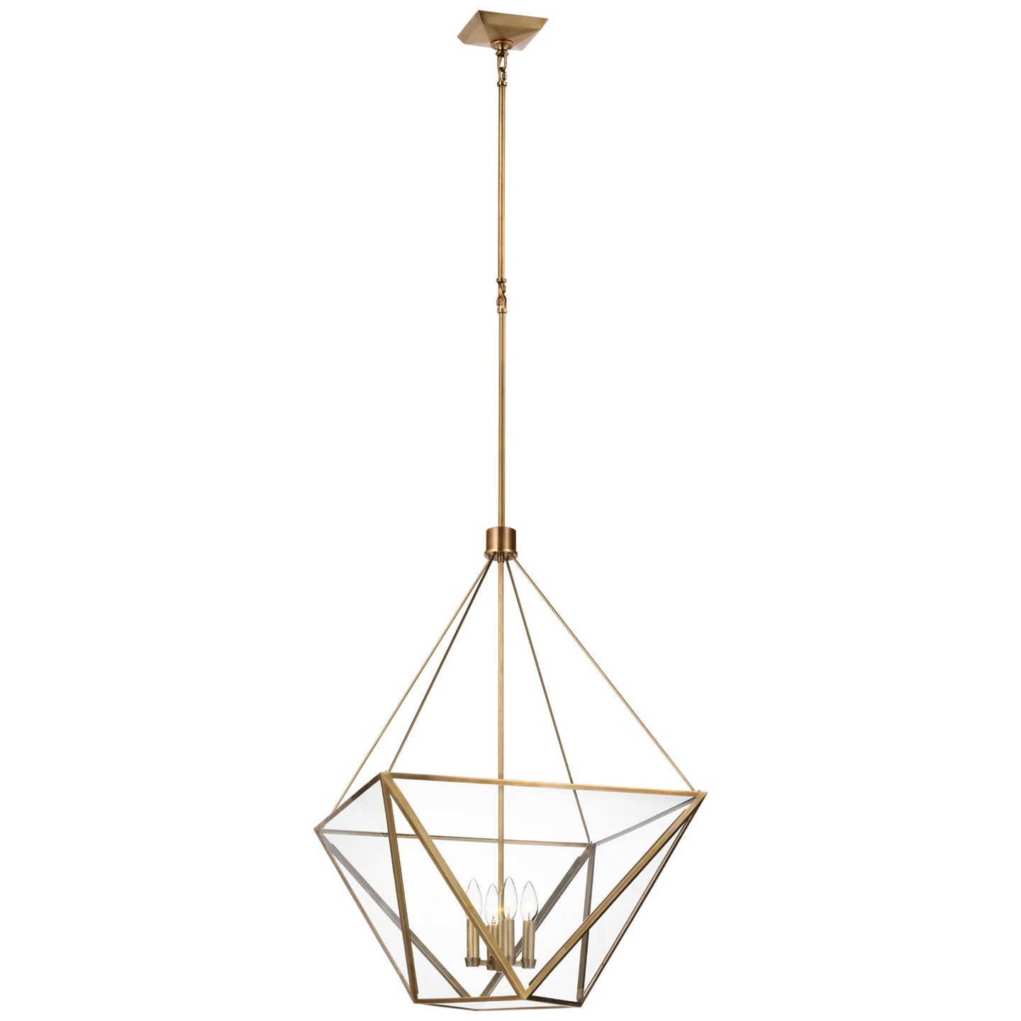 Visual Comfort Signature - JN 5240HAB-CG - LED Lantern - Lorino - Hand-Rubbed Antique Brass