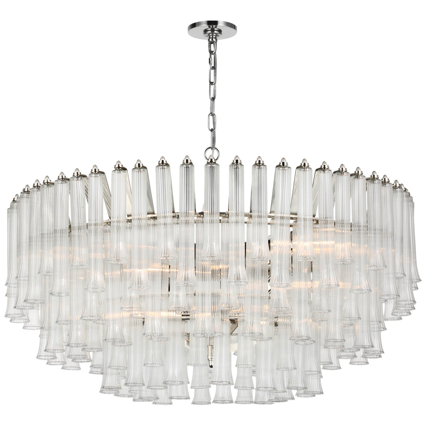 Visual Comfort Signature - JN 5254PN-CG - LED Chandelier - Lorelei - Polished Nickel