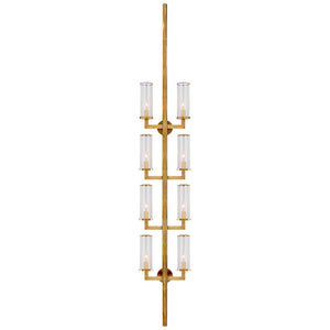 Visual Comfort Signature - KW 2204AB-CG - Eight Light Wall Sconce - Liaison - Antique-Burnished Brass