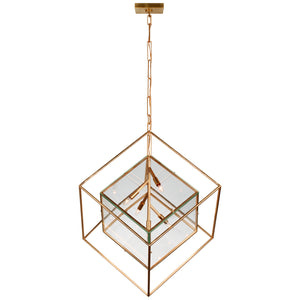 Visual Comfort Signature - KW 5025G-CG - LED Pendant - Cubed - Gild