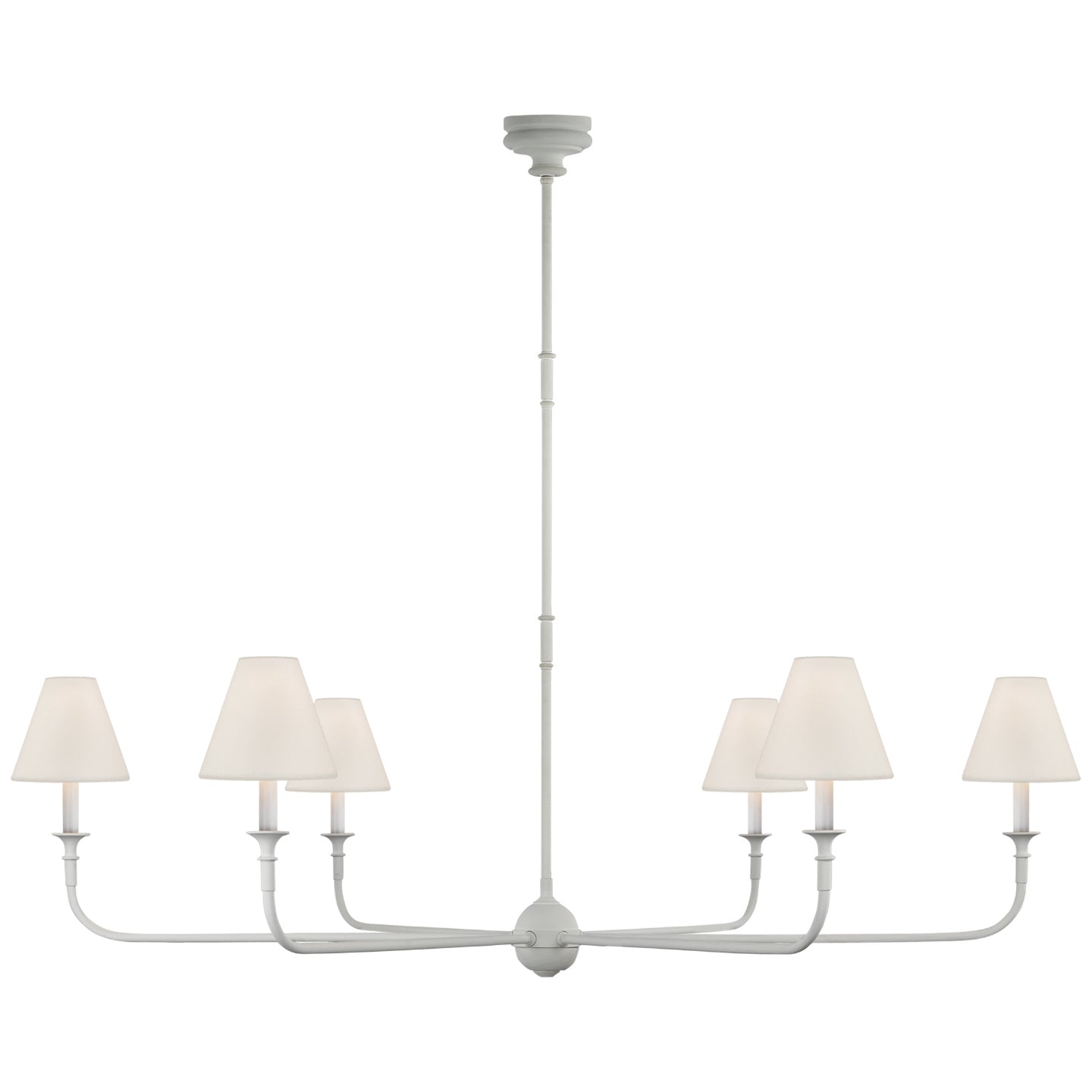 Visual Comfort Signature - TOB 5452PW-L - Six Light Chandelier - Piaf - Plaster White