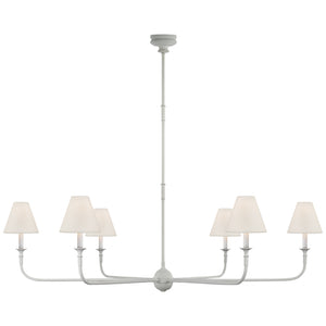 Visual Comfort Signature - TOB 5452PW-L - Six Light Chandelier - Piaf - Plaster White