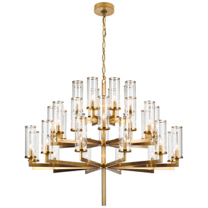 Visual Comfort Signature - KW 5202AB-CG - 32 Light Chandelier - Liaison - Antique-Burnished Brass
