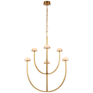 Visual Comfort Signature - KW 5621AB-ALB - LED Chandelier - Pedra - Antique-Burnished Brass