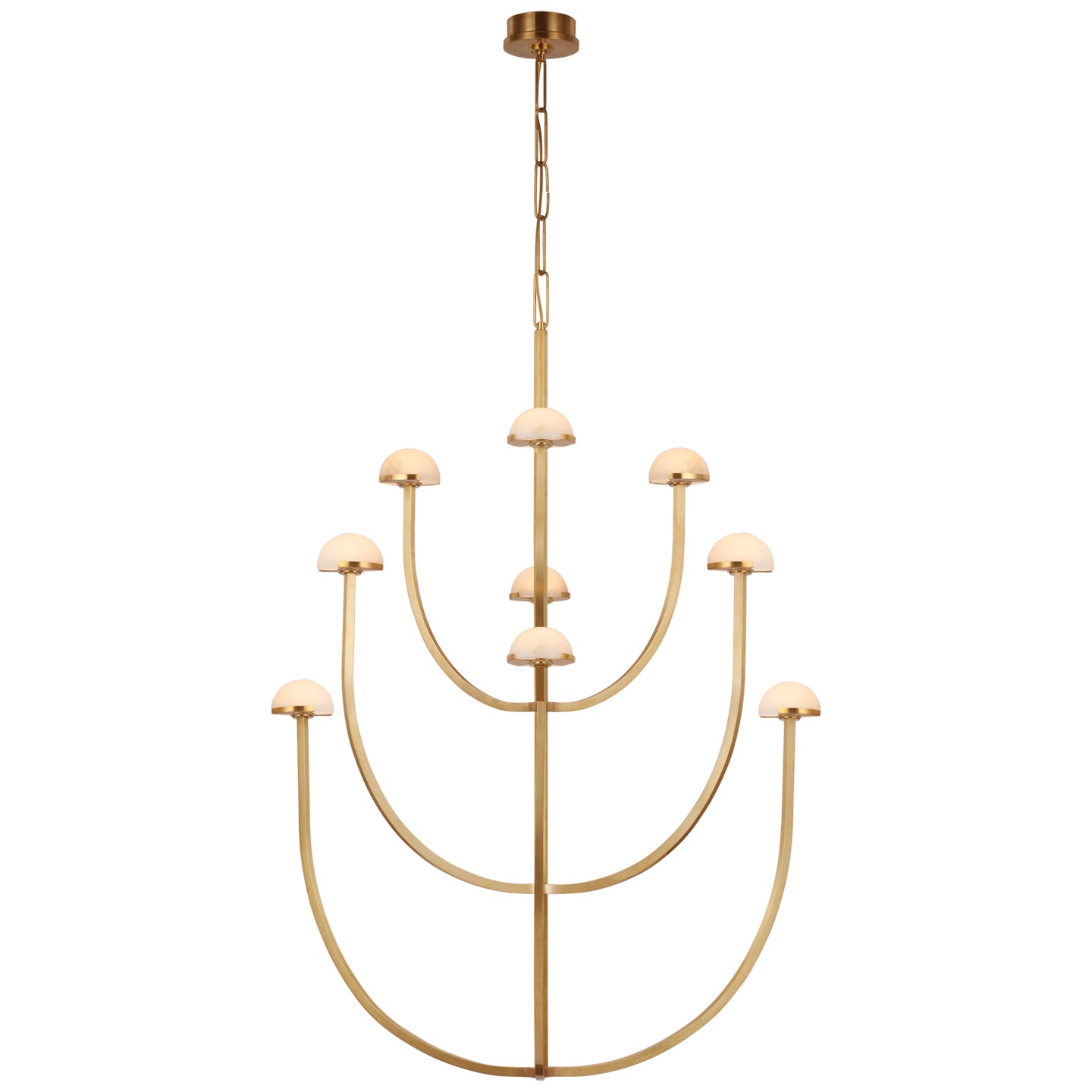 Visual Comfort Signature - KW 5622AB-ALB - LED Chandelier - Pedra - Antique-Burnished Brass