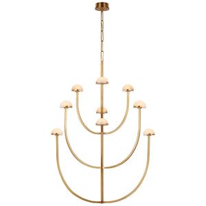 Visual Comfort Signature - KW 5622AB-ALB - LED Chandelier - Pedra - Antique-Burnished Brass