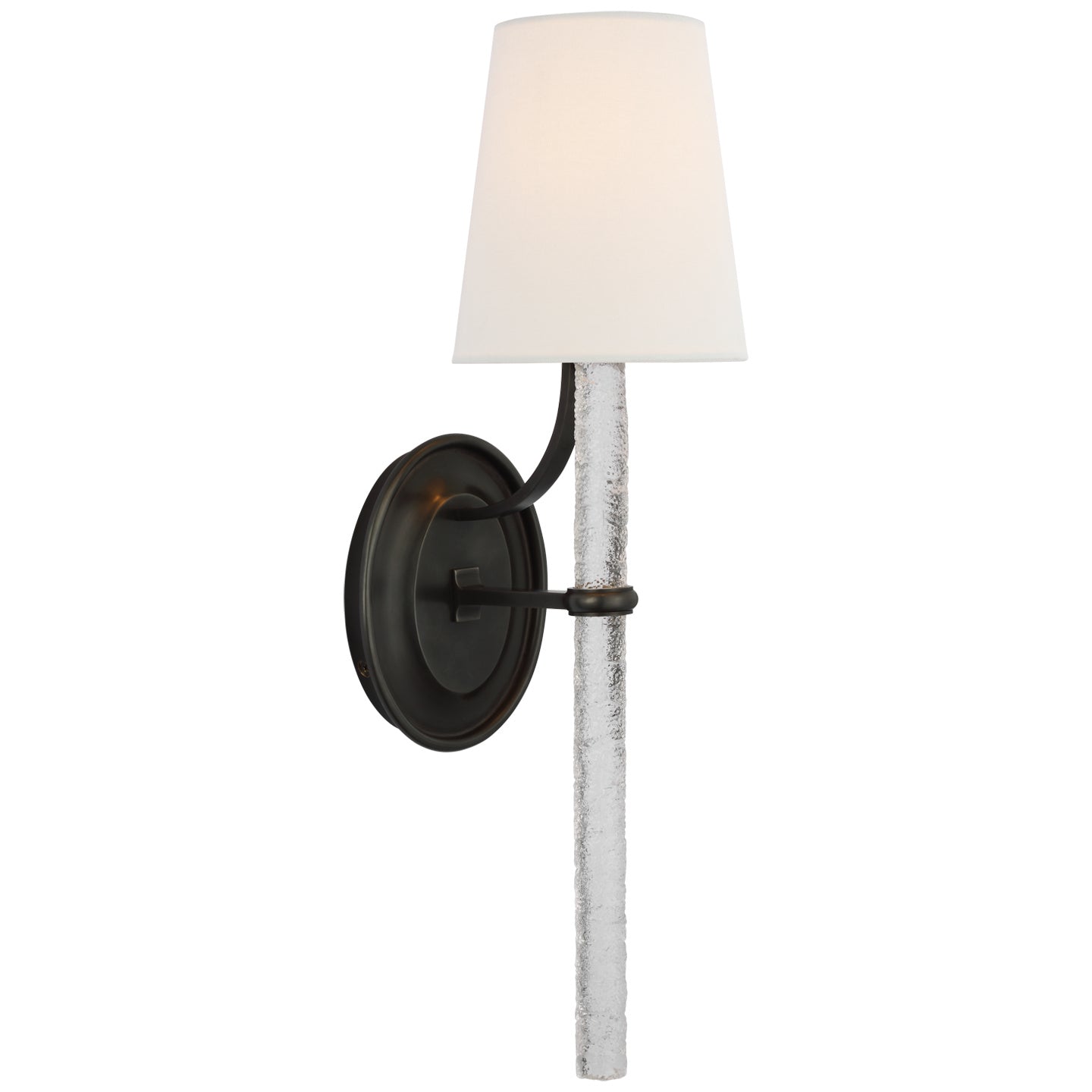 Visual Comfort Signature - S 2325BZ/CWG-L - LED Wall Sconce - Abigail - Bronze and Clear Wavy Glass