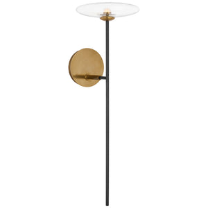 Visual Comfort Signature - S 2690AI/HAB-CG - LED Wall Sconce - Calvino - Aged Iron and Hand-Rubbed Antique Brass