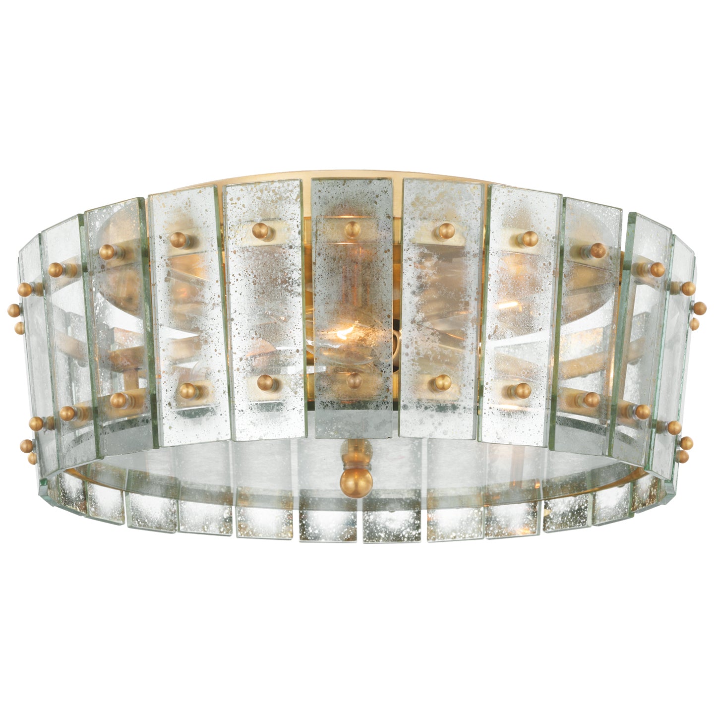 Visual Comfort Signature - S 4651HAB-AM - Three Light Flush Mount - Cadence - Hand-Rubbed Antique Brass