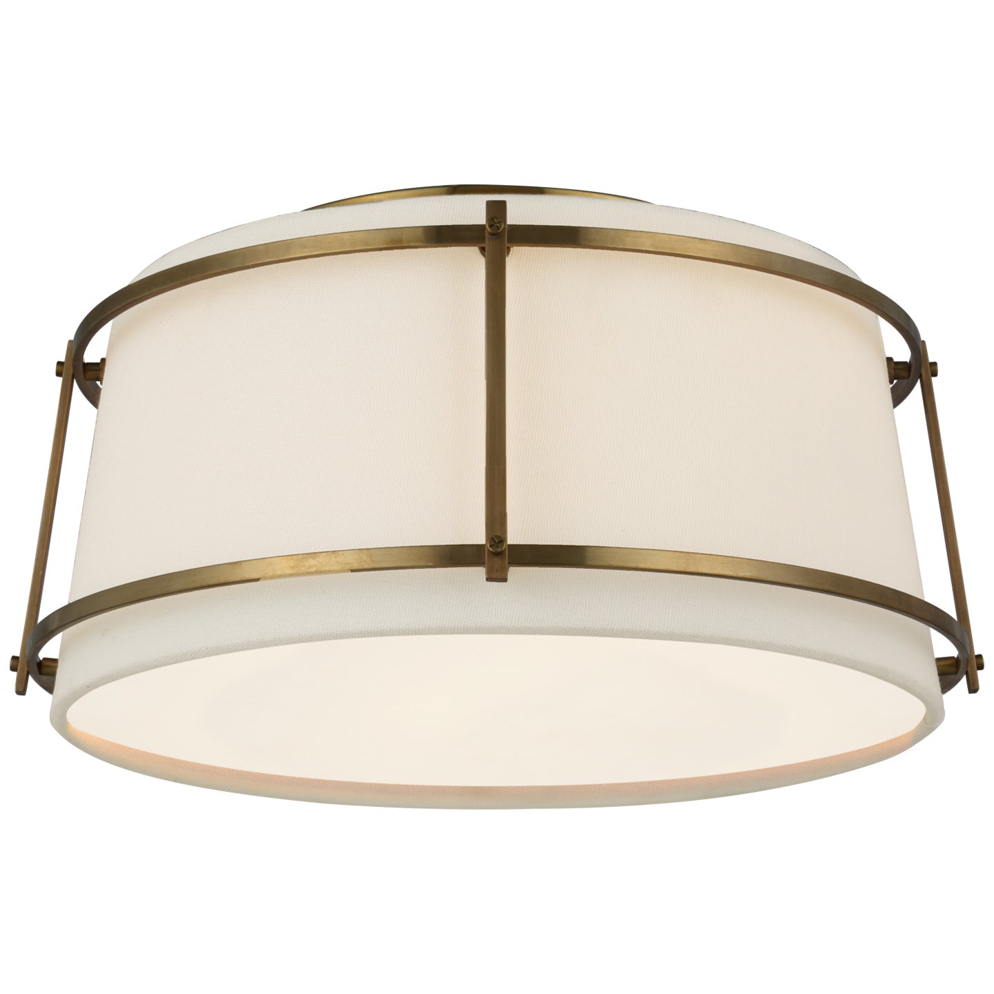 Visual Comfort Signature - S 4685HAB-L/FA - LED Flush Mount - Callaway - Hand-Rubbed Antique Brass