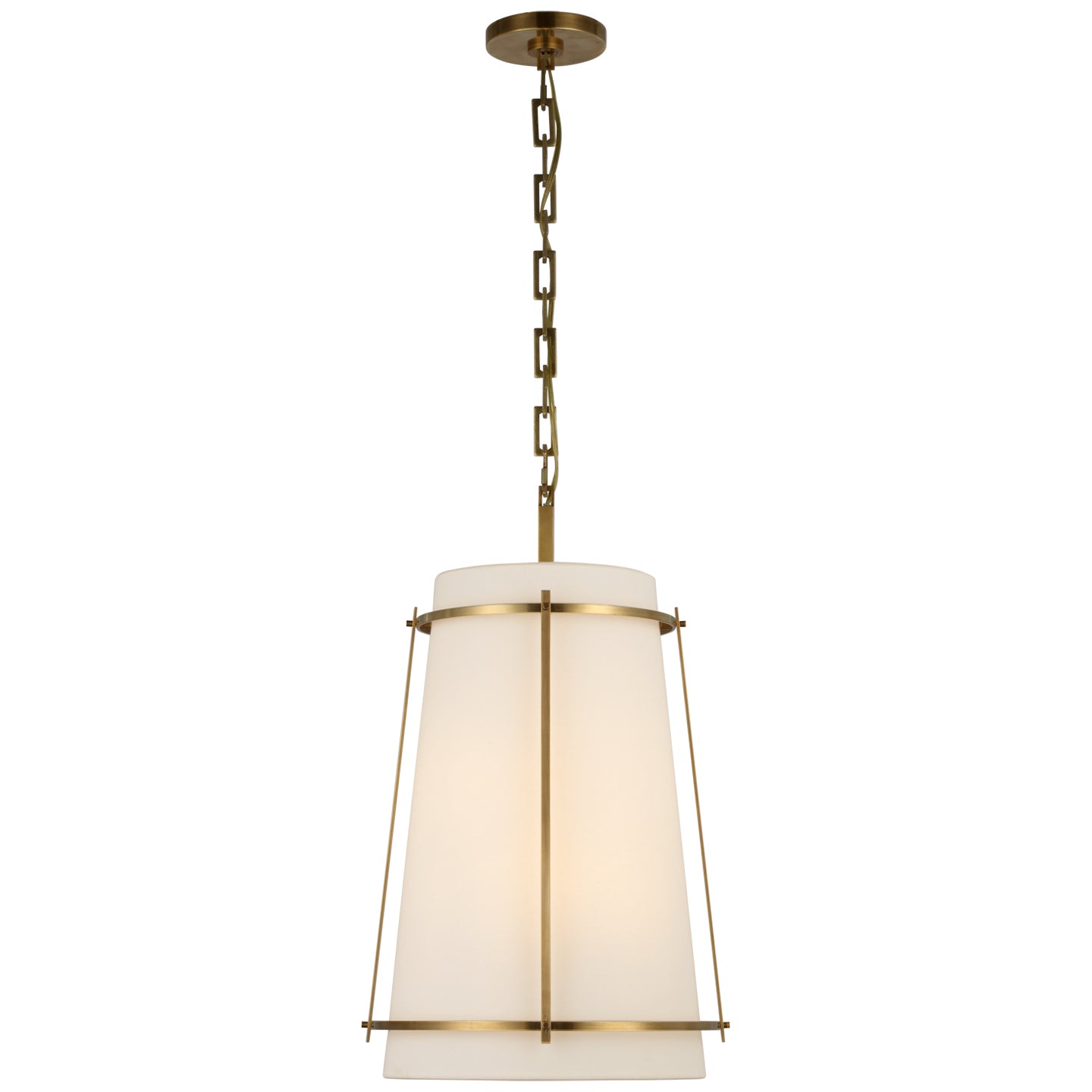 Visual Comfort Signature - S 5686HAB-L/FA - LED Pendant - Callaway - Hand-Rubbed Antique Brass