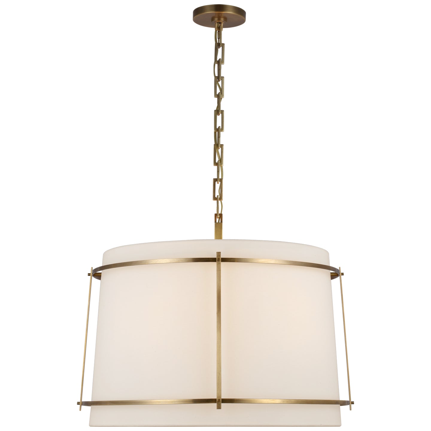 Visual Comfort Signature - S 5687HAB-L/FA - LED Pendant - Callaway - Hand-Rubbed Antique Brass