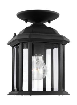 Generation Lighting. - 60029-12 - One Light Outdoor Semi-Flush Convertible Pendant - Kent - Black