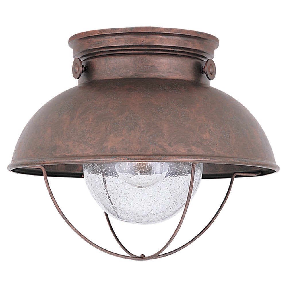 Generation Lighting. - 8869-44 - One Light Outdoor Flush Mount - Sebring - Weathered Copper