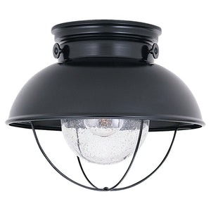 Generation Lighting. - 8869-12 - One Light Outdoor Flush Mount - Sebring - Black