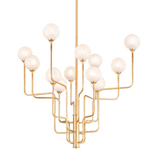 Corbett Lighting - 332-45-VGL - 12 Light Chandelier - Onyx - Vintage Gold Leaf