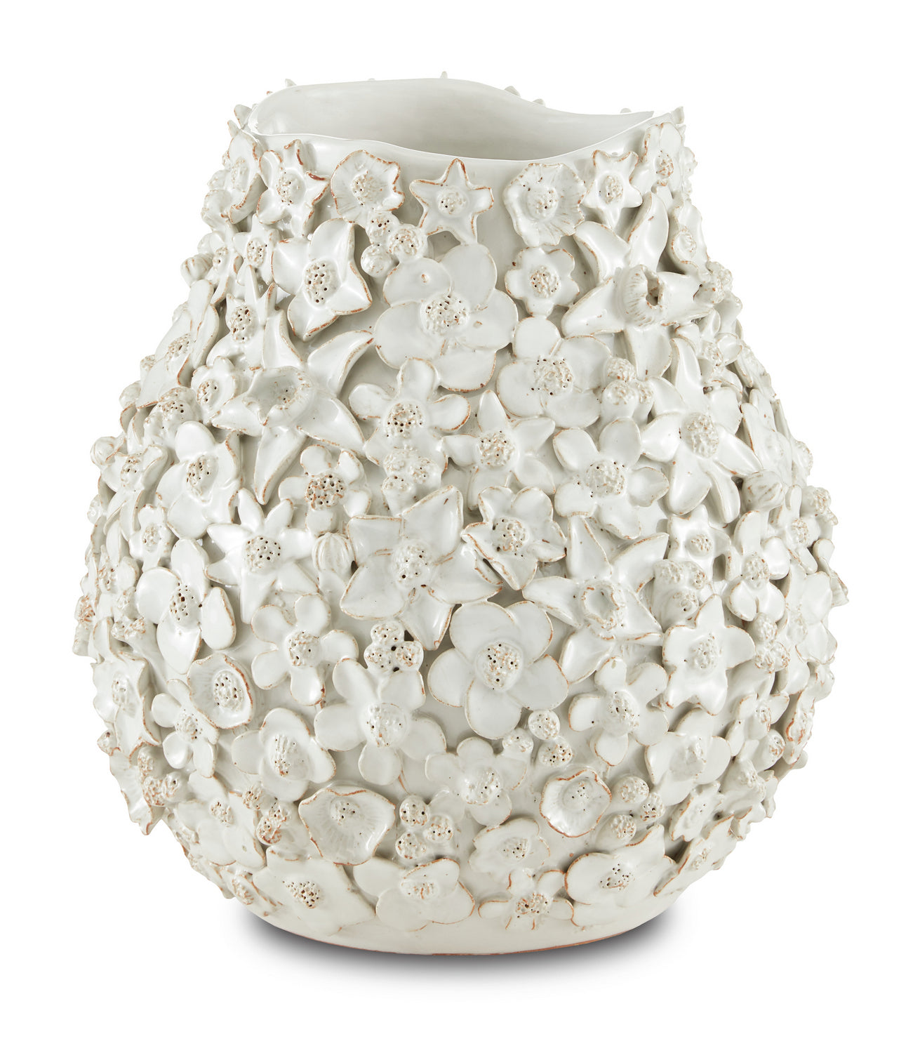 Currey and Company - 1200-0489 - Vase - Jessamine - White