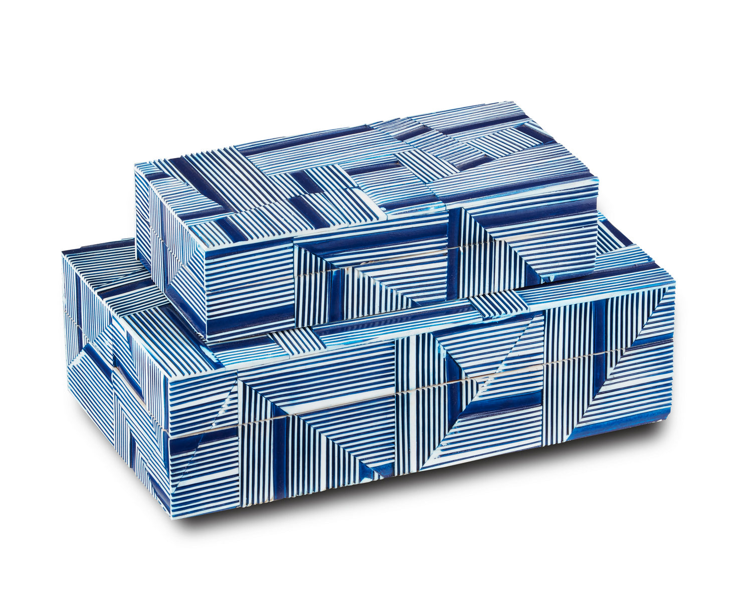 Currey and Company - 1200-0512 - Box - Cade - Blue/White