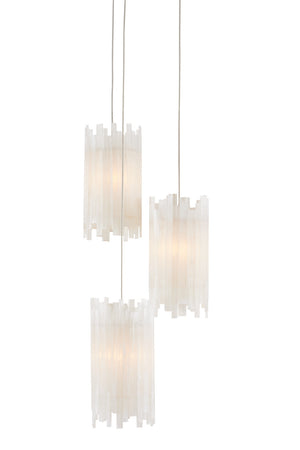 Currey and Company - 9000-0882 - Three Light Pendant - Escenia - Frosted White