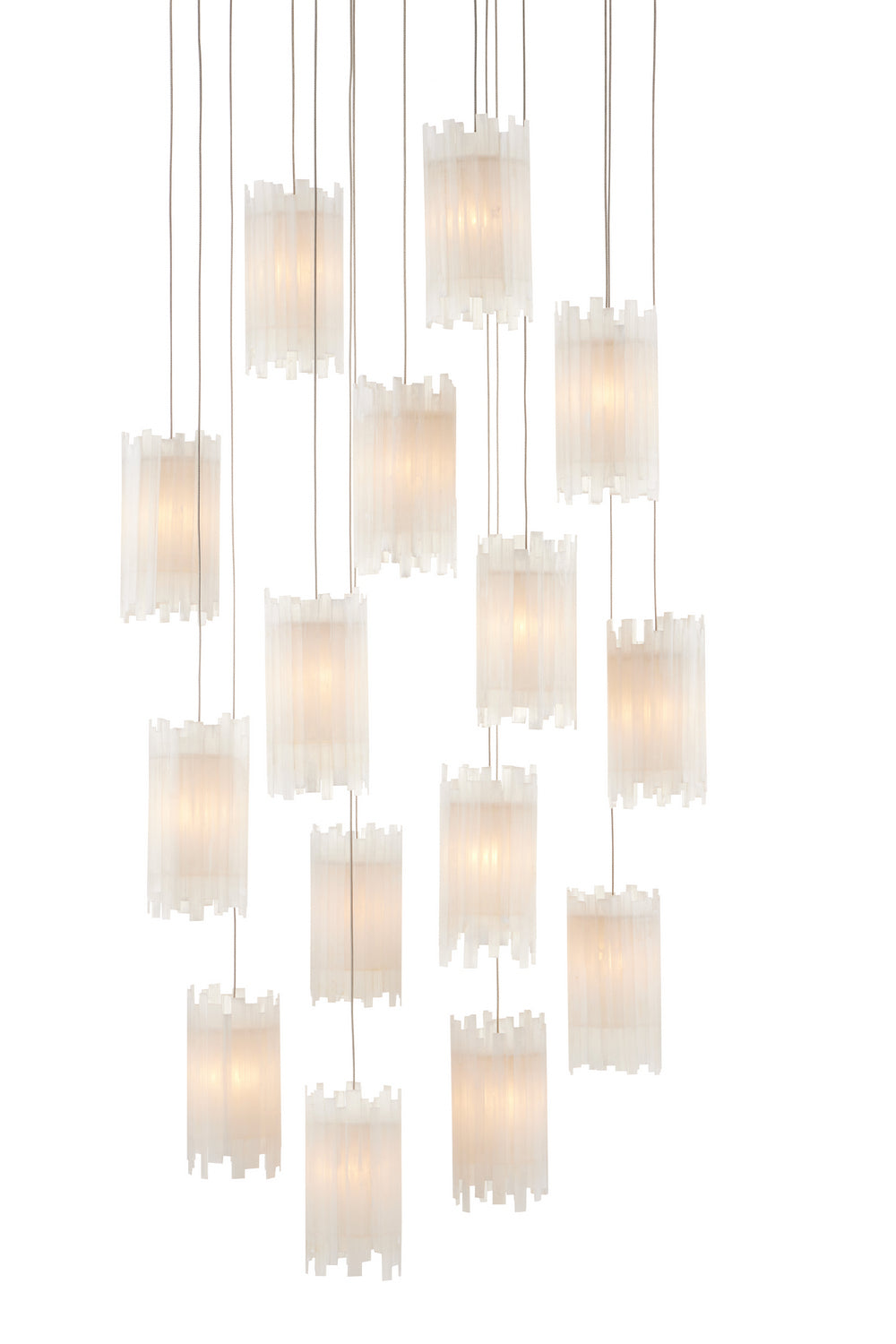 Currey and Company - 9000-0884 - 15 Light Pendant - Escenia - Frosted White