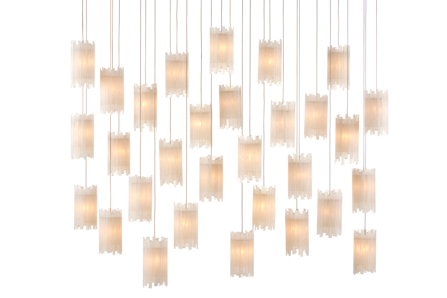 Currey and Company - 9000-0886 - 30 Light Pendant - Escenia - Frosted White