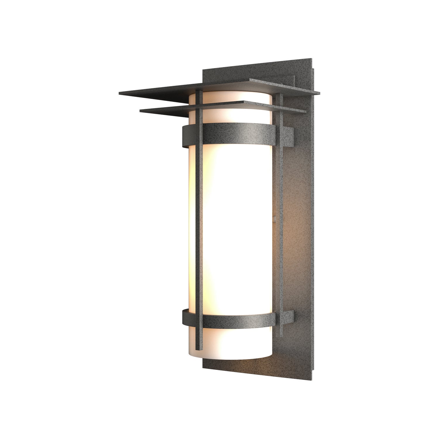 Hubbardton Forge - 305993-SKT-20-GG0034 - Banded with Top Plate Outdoor Sconce - Banded - Coastal Natural Iron