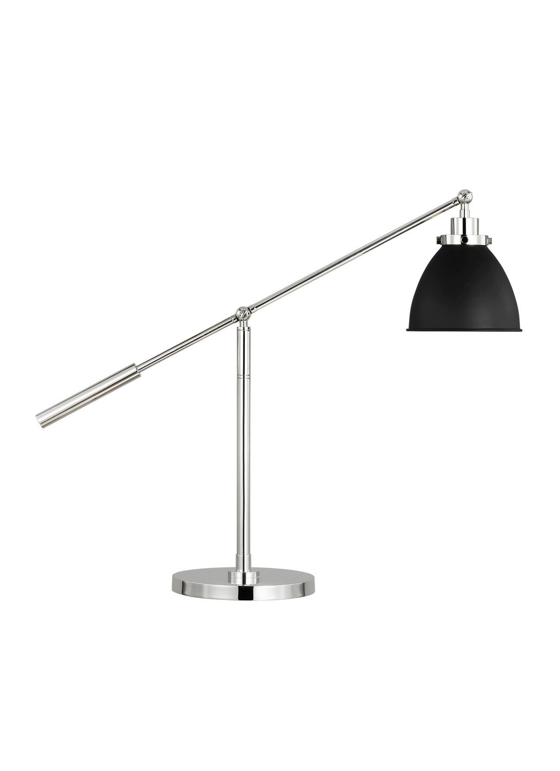 Visual Comfort Studio - CT1101MBKPN1 - One Light Desk Lamp - Wellfleet - Midnight Black and Polished Nickel