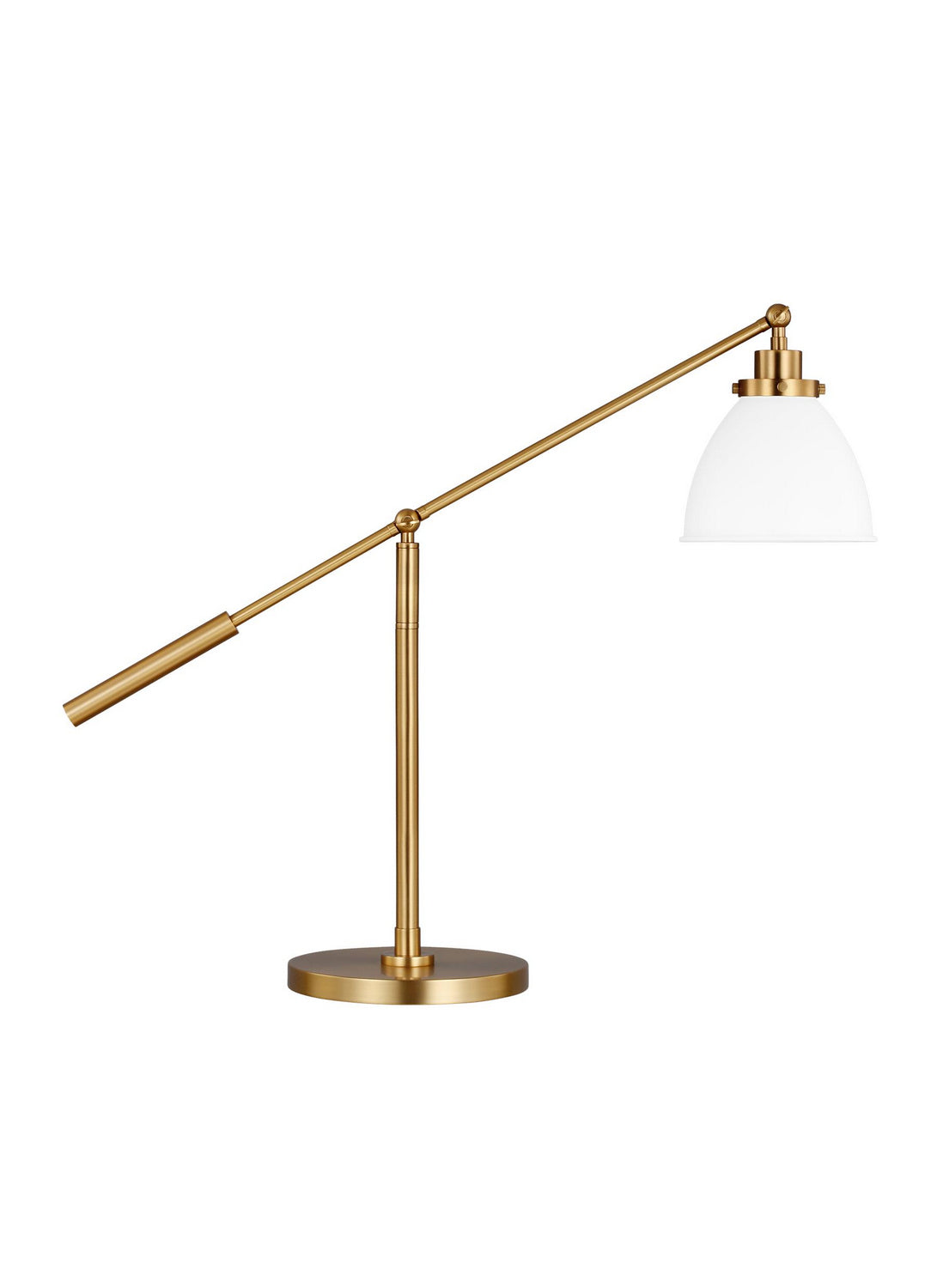 Visual Comfort Studio - CT1101MWTBBS1 - One Light Desk Lamp - Wellfleet - Matte White and Burnished Brass