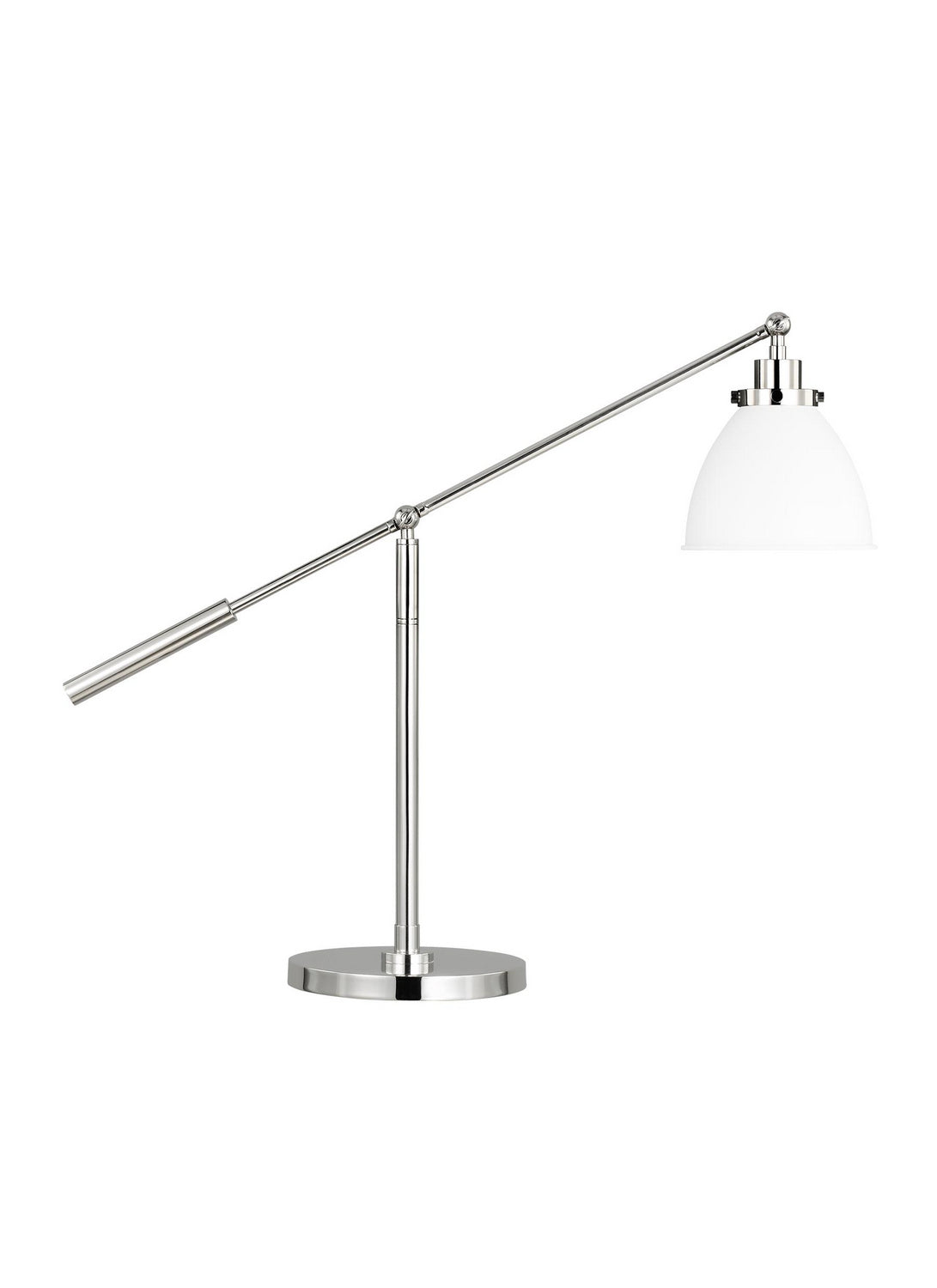 Visual Comfort Studio - CT1101MWTPN1 - One Light Desk Lamp - Wellfleet - Matte White and Polished Nickel