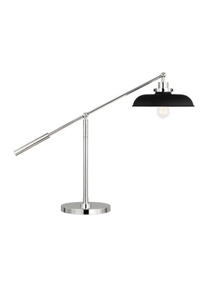 Visual Comfort Studio - CT1111MBKPN1 - One Light Desk Lamp - Wellfleet - Midnight Black and Polished Nickel