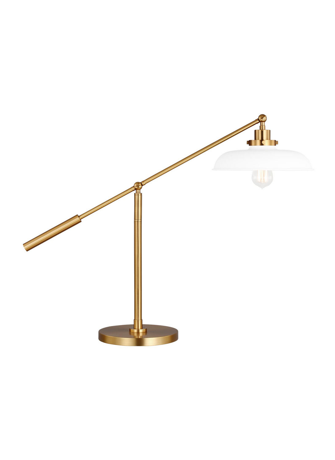 Visual Comfort Studio - CT1111MWTBBS1 - One Light Desk Lamp - Wellfleet - Matte White and Burnished Brass