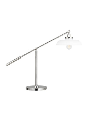 Visual Comfort Studio - CT1111MWTPN1 - One Light Desk Lamp - Wellfleet - Matte White and Polished Nickel