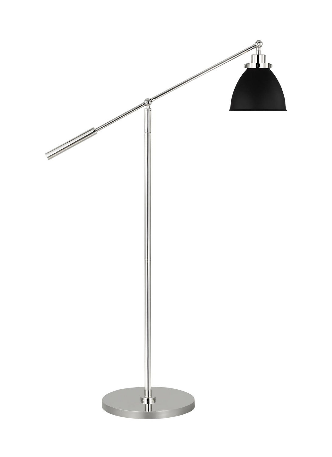 Visual Comfort Studio - CT1131MBKPN1 - One Light Floor Lamp - Wellfleet - Midnight Black and Polished Nickel