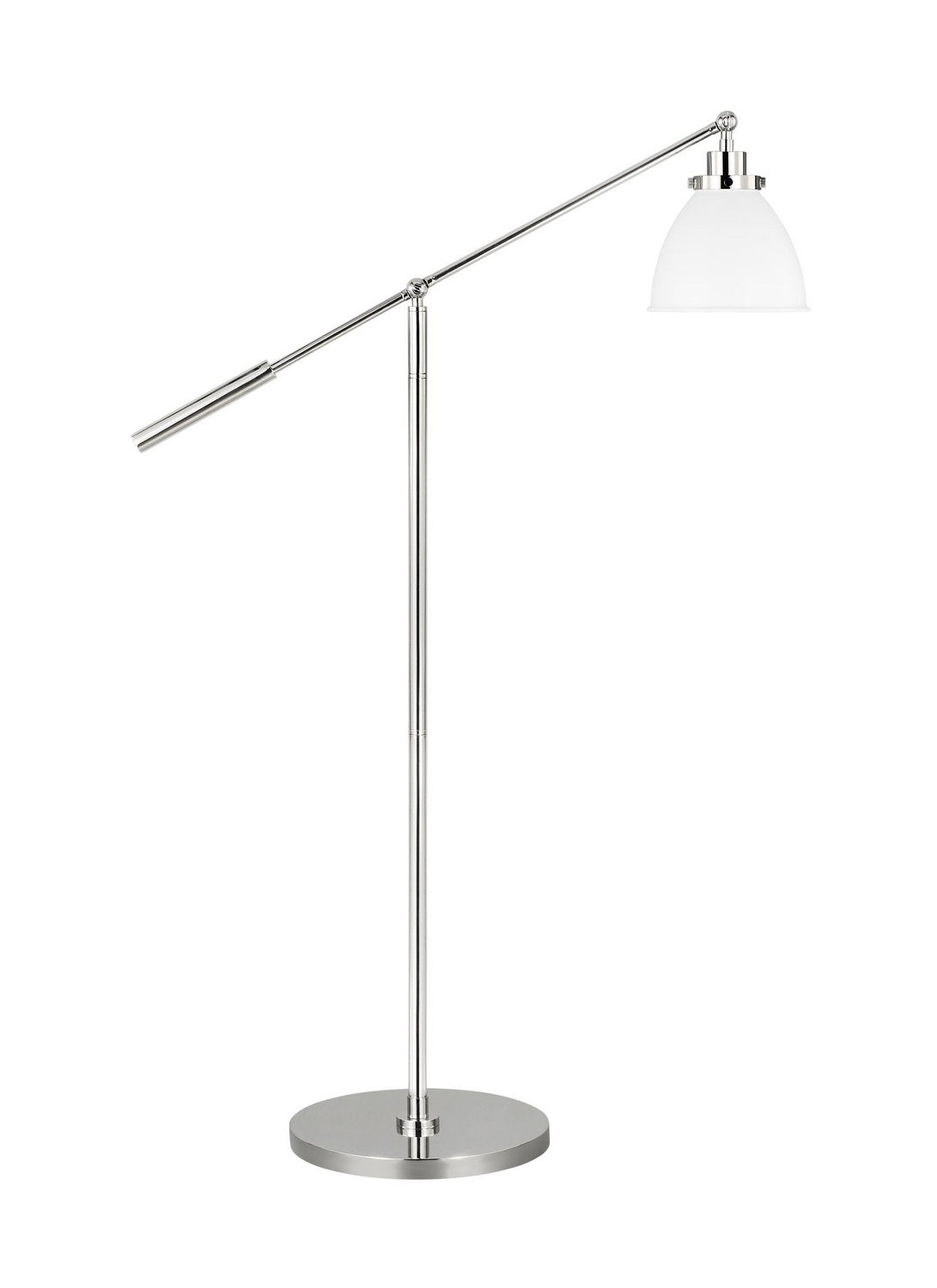 Visual Comfort Studio - CT1131MWTPN1 - One Light Floor Lamp - Wellfleet - Matte White and Polished Nickel