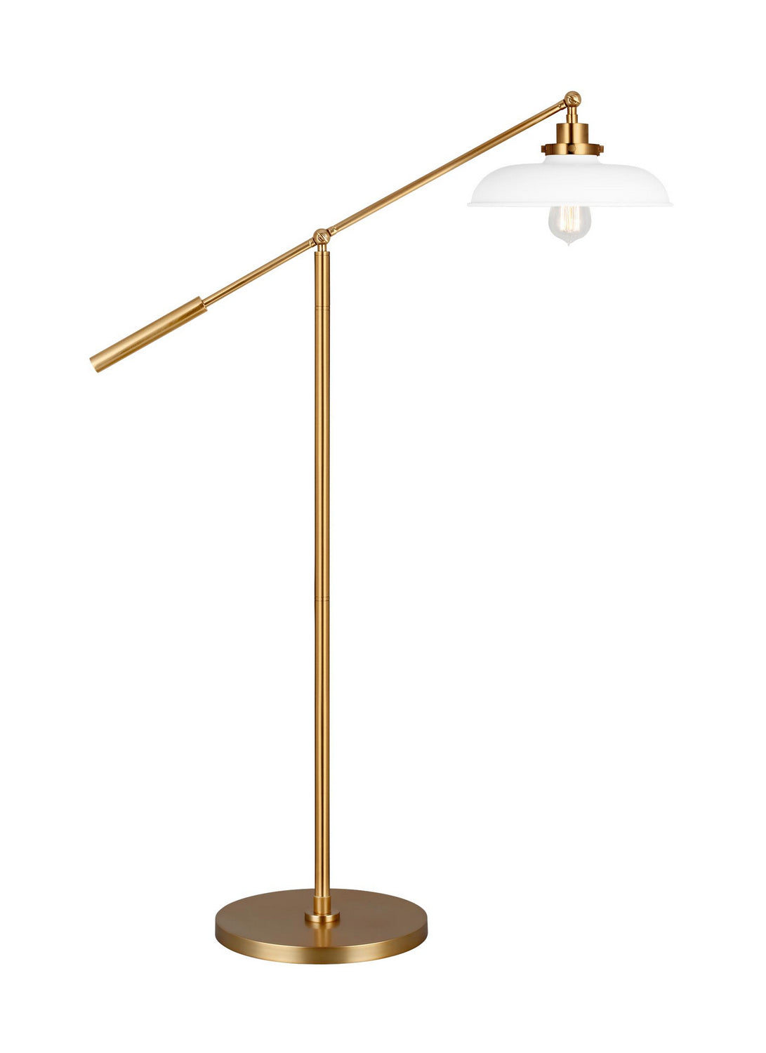 Visual Comfort Studio - CT1141MWTBBS1 - One Light Floor Lamp - Wellfleet - Matte White and Burnished Brass