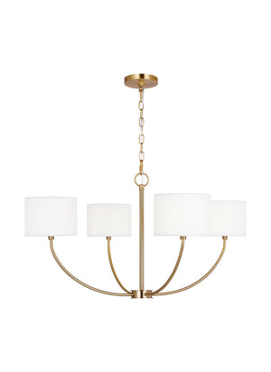 Visual Comfort Studio - KSC1034BBS - Four Light Chandelier - Sawyer - Burnished Brass