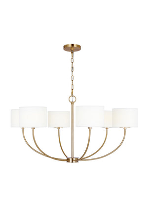 Visual Comfort Studio - KSC1046BBS - Six Light Chandelier - Sawyer - Burnished Brass