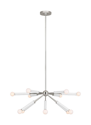 Visual Comfort Studio - KSC10612PNGW - 12 Light Chandelier - Monroe - Polished Nickel