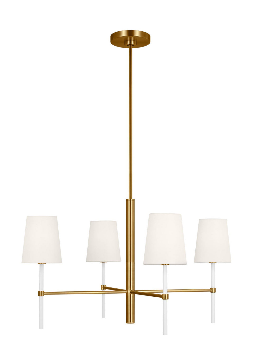 Visual Comfort Studio - KSC1074BBSGW - Four Light Chandelier - Monroe - Burnished Brass