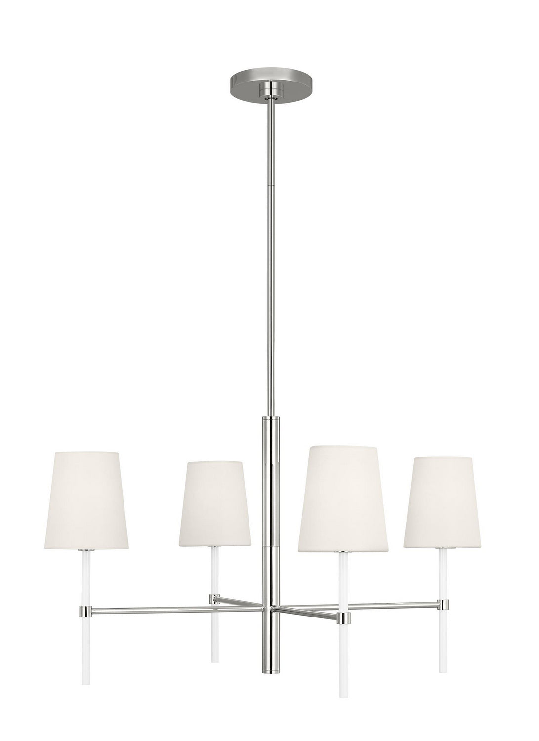 Visual Comfort Studio - KSC1074PNGW - Four Light Chandelier - Monroe - Polished Nickel