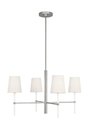 Visual Comfort Studio - KSC1074PNGW - Four Light Chandelier - Monroe - Polished Nickel