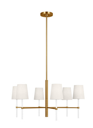 Visual Comfort Studio - KSC1086BBSGW - Six Light Chandelier - Monroe - Burnished Brass