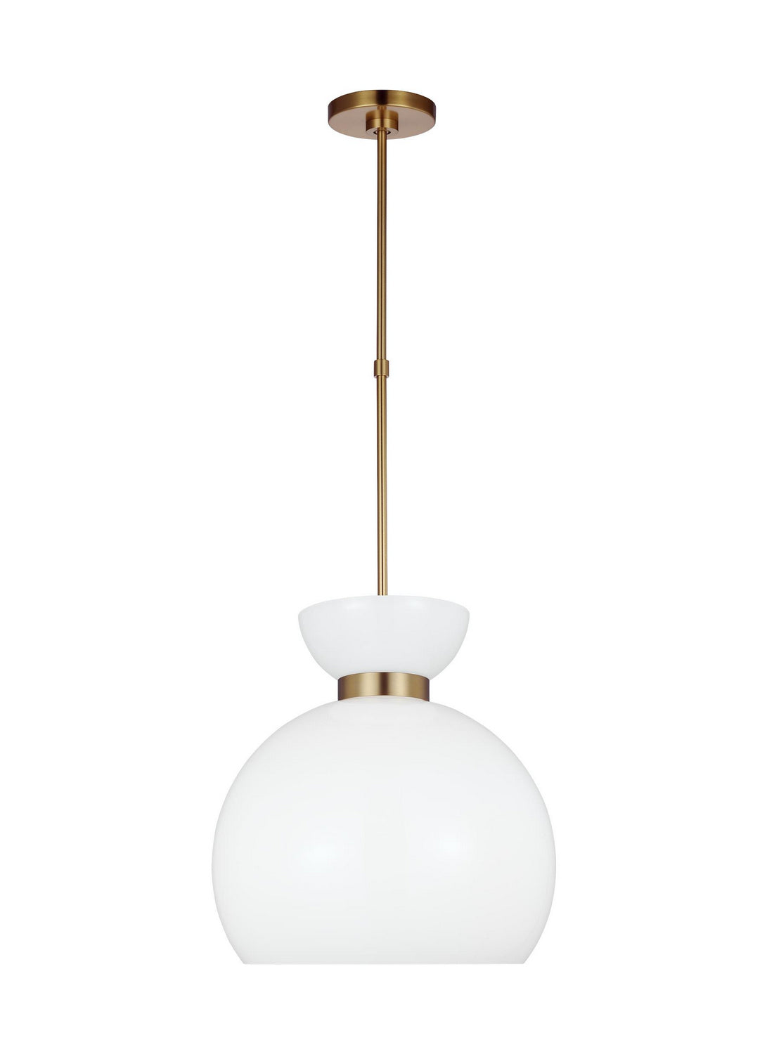 Visual Comfort Studio - KSP1021BBSMG - One Light Pendant - Londyn - Burnished Brass with Milk White Glass