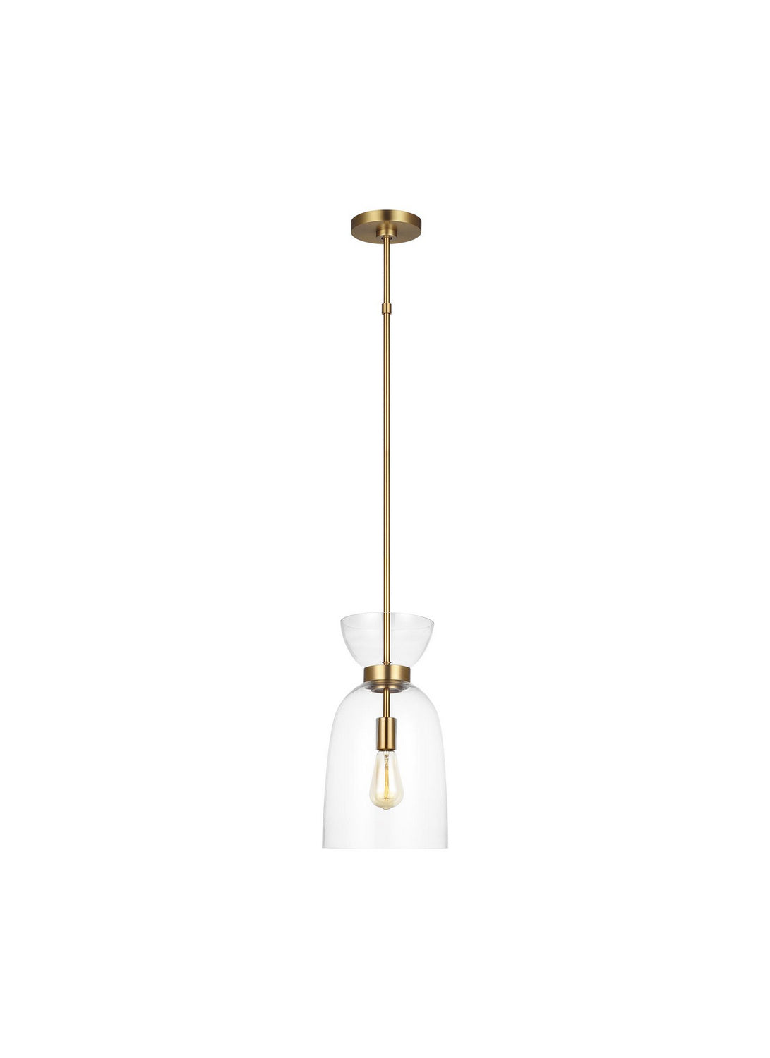 Visual Comfort Studio - KSP1031BBSCG - One Light Pendant - Londyn - Burnished Brass with Clear Glass